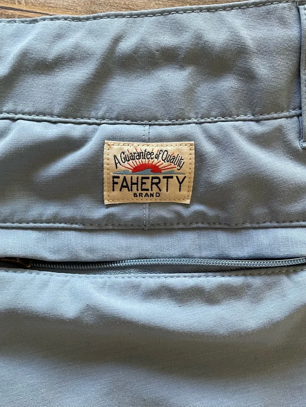 Faherty All Day Shorts Men’s 33 Blue Performance UPF 50+ Stretch Chino Shorts